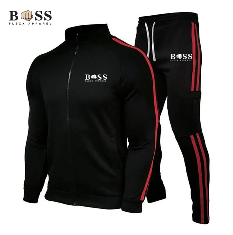 Men's Sportswear Set Zipper Jacket+Pants