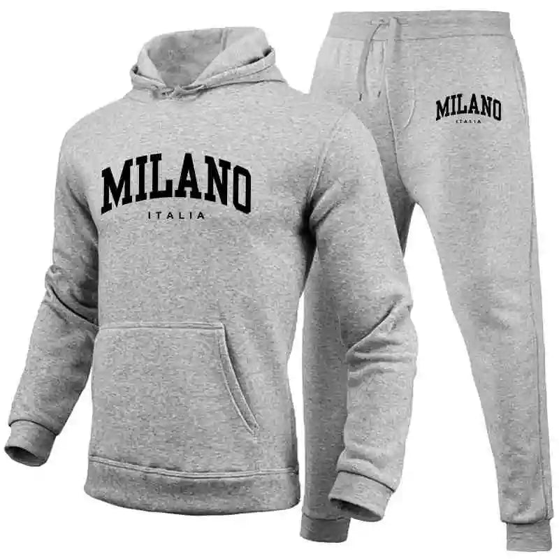 Men's Sports Hoodie Set Luxury Milan