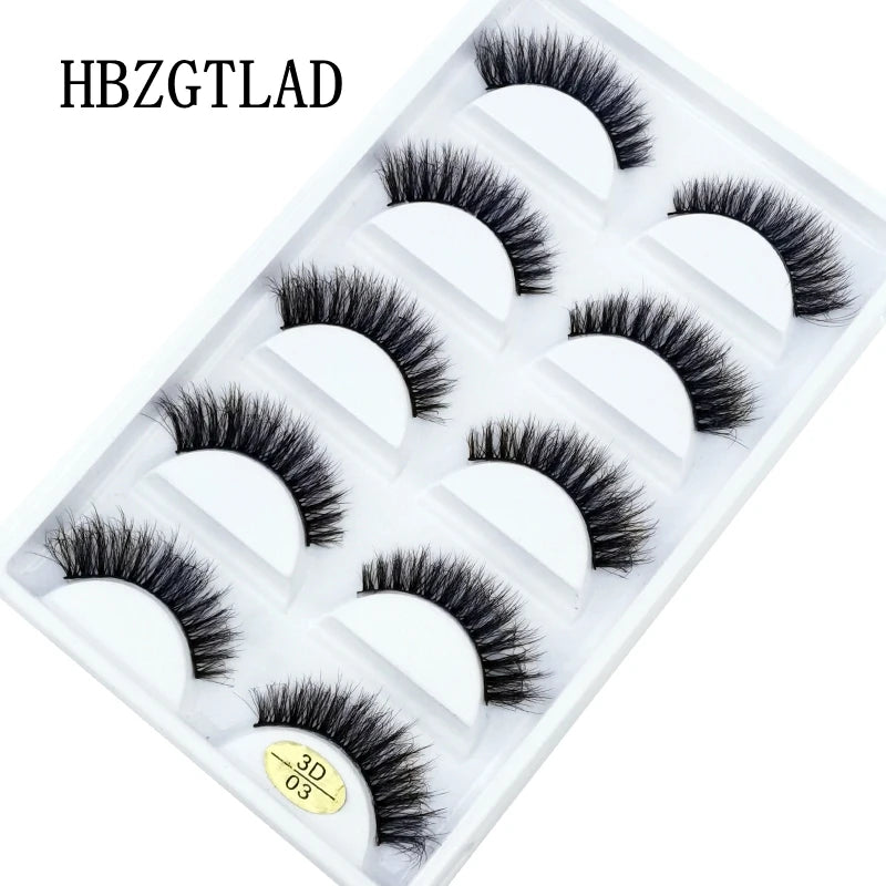 Handmade 3d mink lashes short False Eyelashes Dense Natural Long Messy Eye Lashes Reusable Stage Makeup False Eyelashes