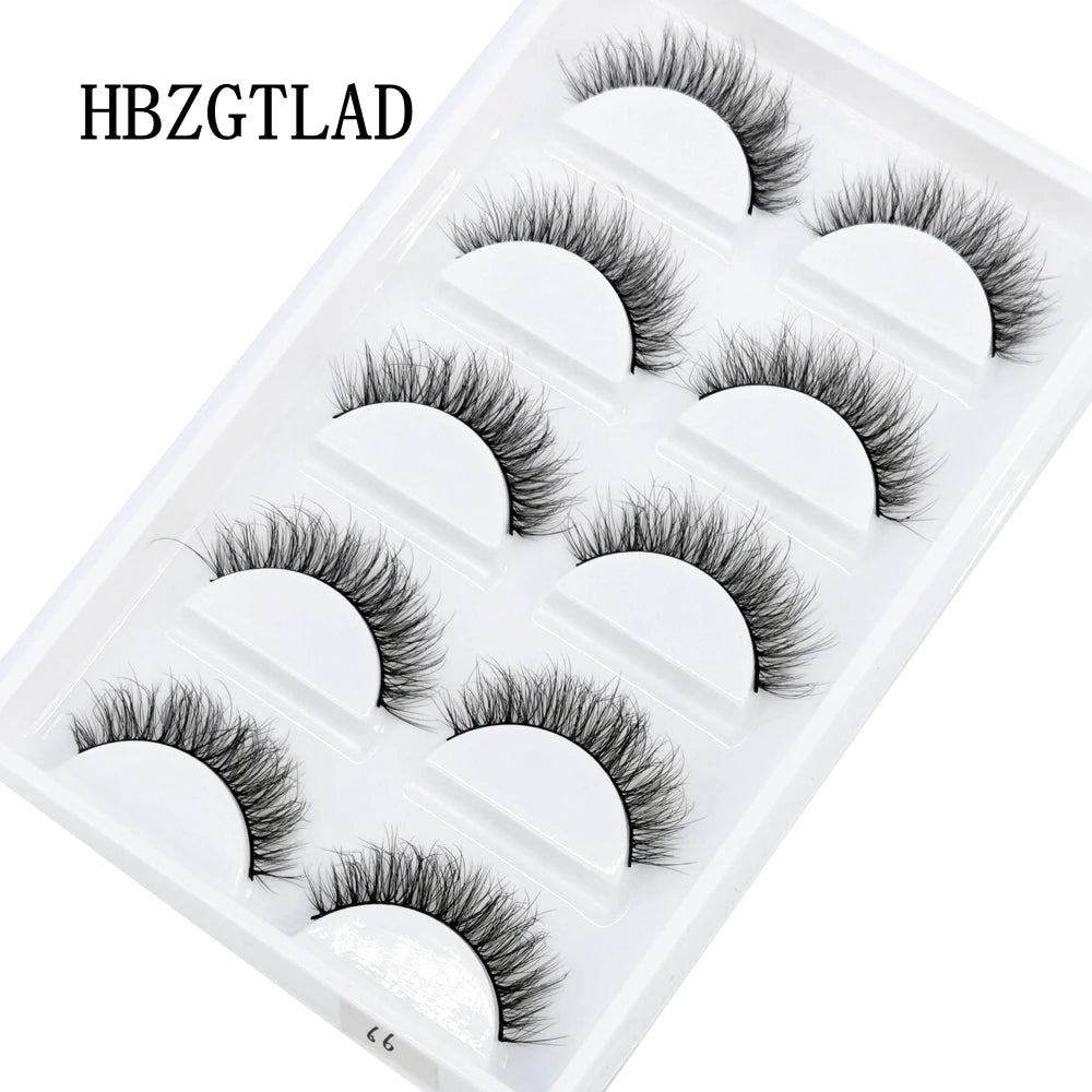 Handmade 3d mink lashes short False Eyelashes Dense Natural Long Messy Eye Lashes Reusable Stage Makeup False Eyelashes