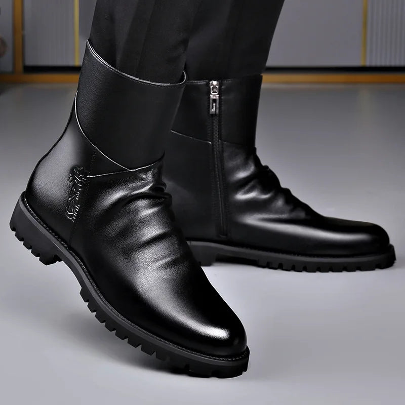 New Designer Big Size Ankle Boots for Men Fashion