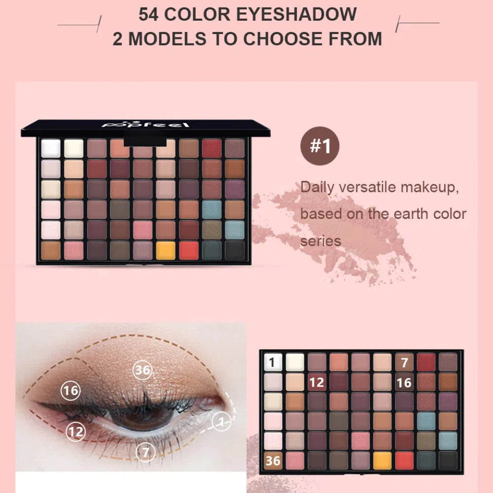 Eyeshadow Palette Professional Makeup Shimmer Matte Eyes Shadow Colorful Sexy High Pigmented Fine Texture Cosmetics