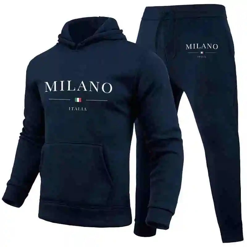 Men's Sports Hoodie Set Luxury Milan