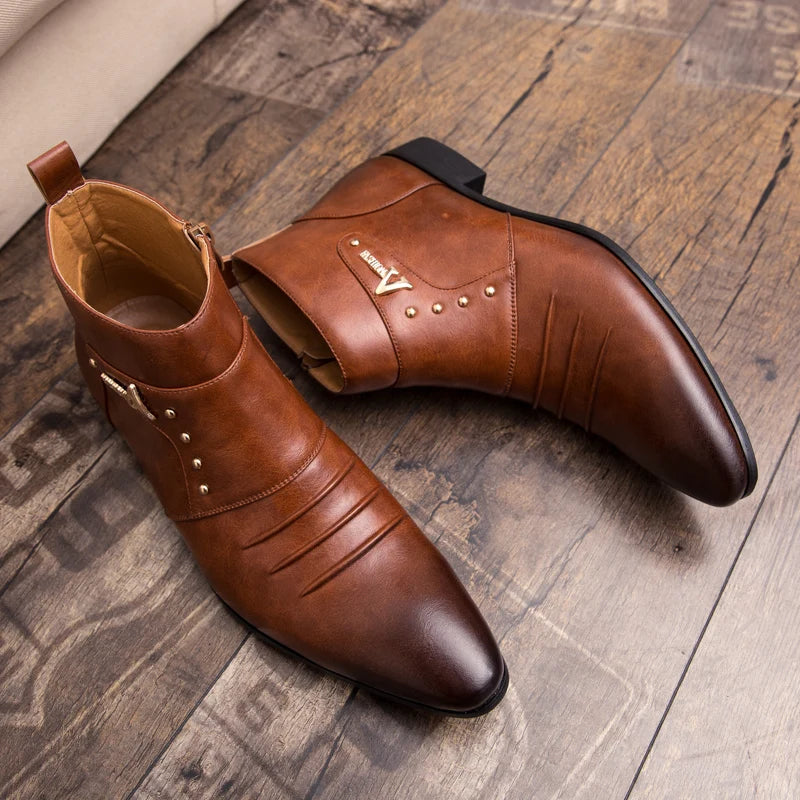 High Quality Men boots Chelsea Fashion Shoes Men's  Dress Shoes