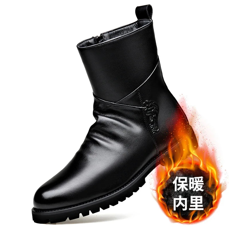 New Designer Big Size Ankle Boots for Men Fashion