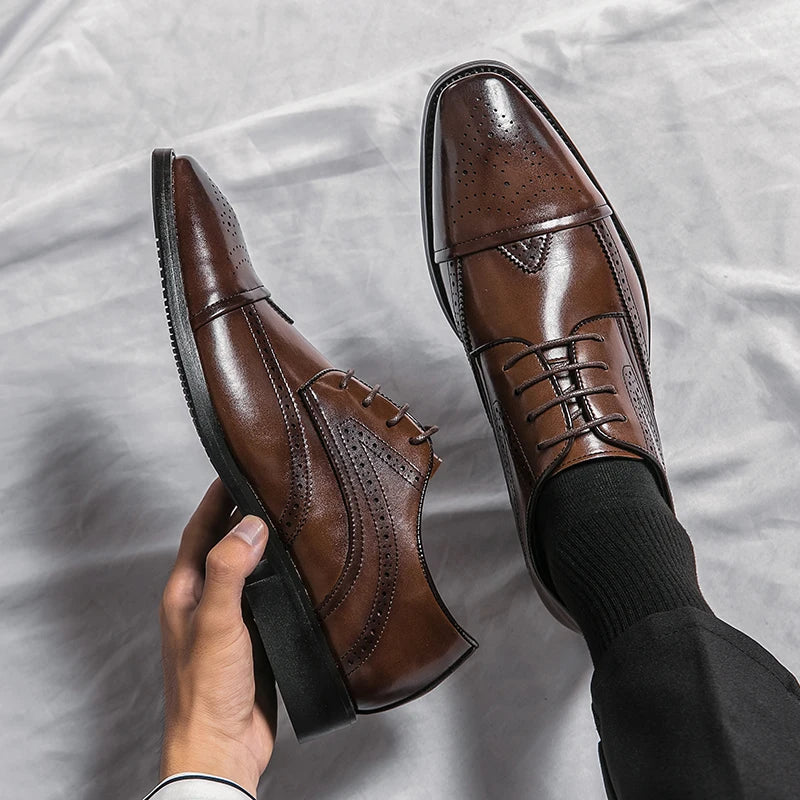 Dress Shoes Men Genuine Leather