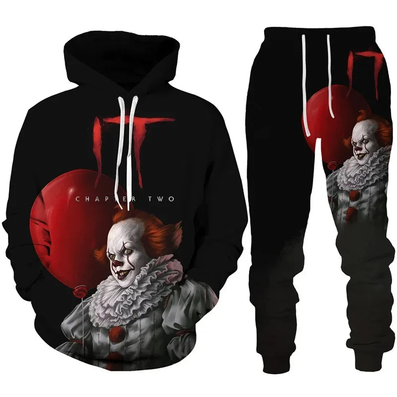 Men's Hoodies Tracksuit Set Horror Movie