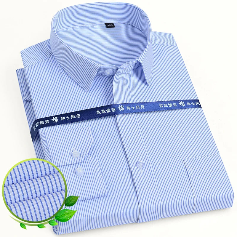 Men's Classic Long Sleeve Solid/striped  Shirts