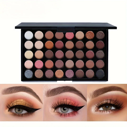 Colors Glitter Eyeshadow Palette Matte Waterproof Long Lasting Pressed Powder Cosmetics Kit  Fashion Women MakeUp Tools