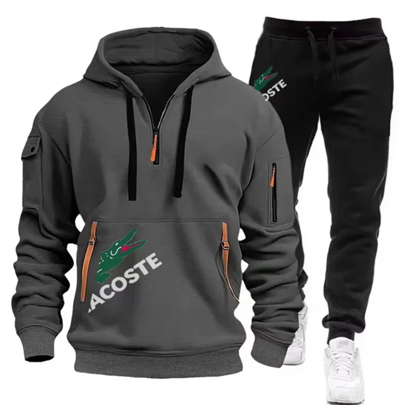 Set Men's Hoodie Fitness Sports Wear