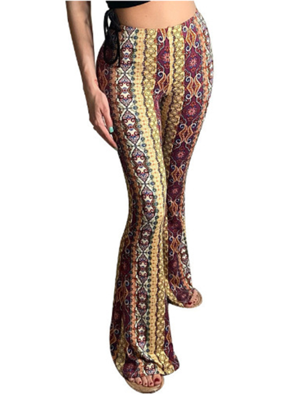 Boho Printed Skinny Micro Slim Sexy Casual Pants